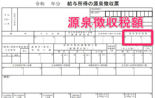 源泉徴収税額