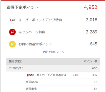 楽天の獲得予定ポイントはいつ反映される 確認方法と反映されない場合の理由は 21年版 書庫のある家