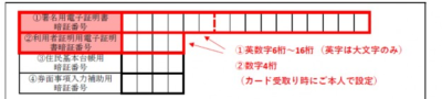 署名用電子証明書パスワード