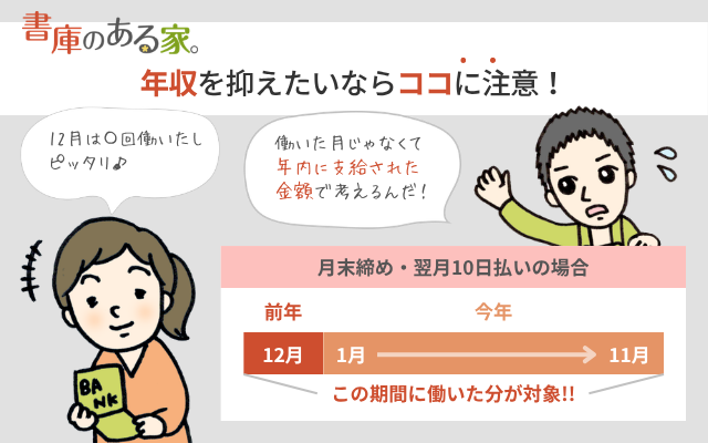 年収を抑えたいときはここに注意