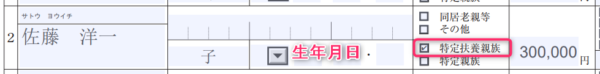特定扶養親族