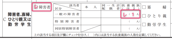 障害者控除